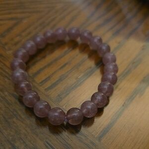 Genuine Strawberry Quartz Stretchy Bracelet